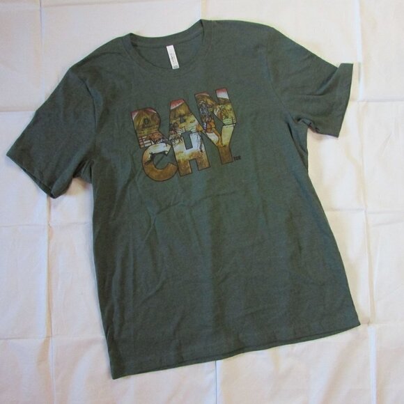 Bella Canvas Tops - NWOT Bella Canvas Graphic "Ranchy" Collage Short Sleeve T-Shirt - Olive